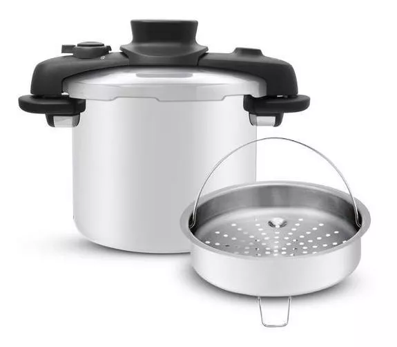 Panela De Pressão 7L Tefal  Opti'space Inox Com Fundo Triplo