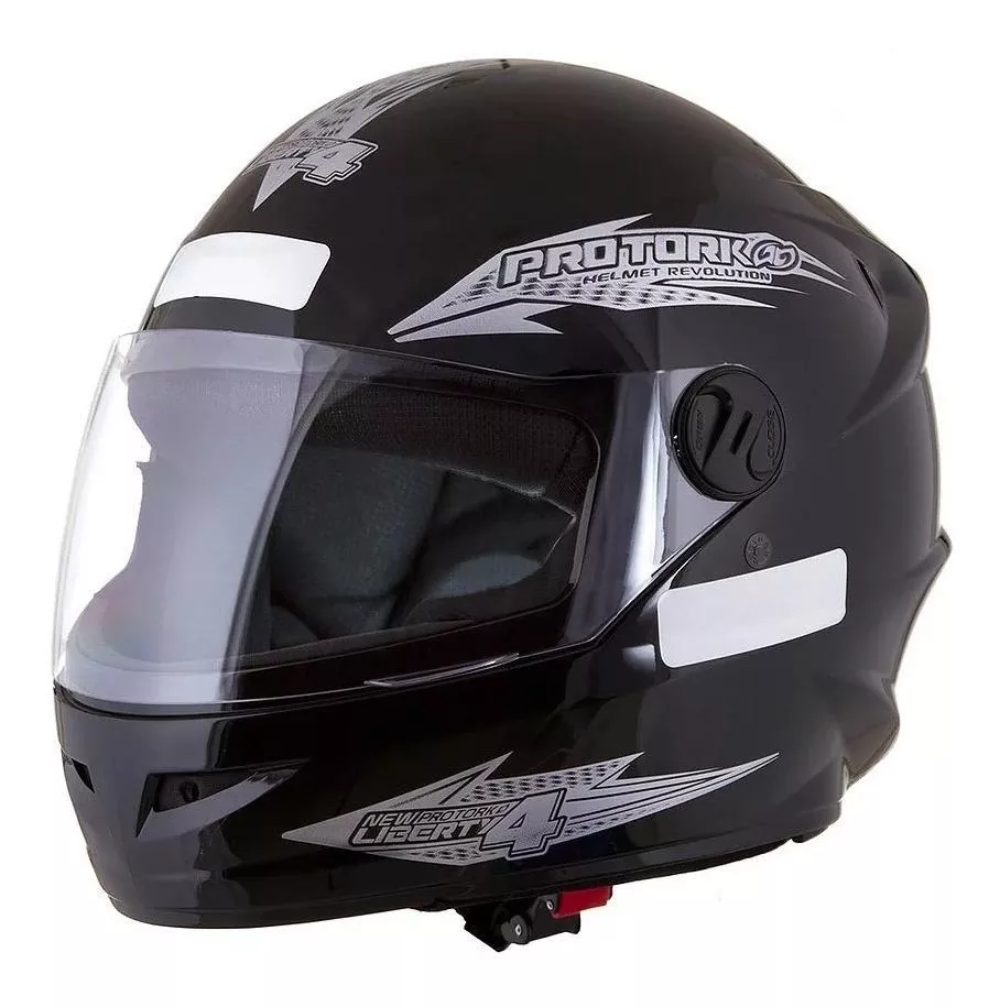 Capacete Para Moto  Integral Pro Tork New Liberty  Four  Preto Solid Tamanho 58 (Disponível em 8 Cores e 3 Tamanhos)