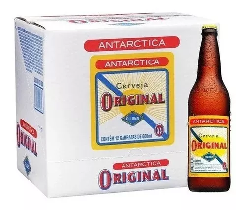 2 Packs de Cerveja Antarctica Original Garrafa 600ml - Total 24 Unidades