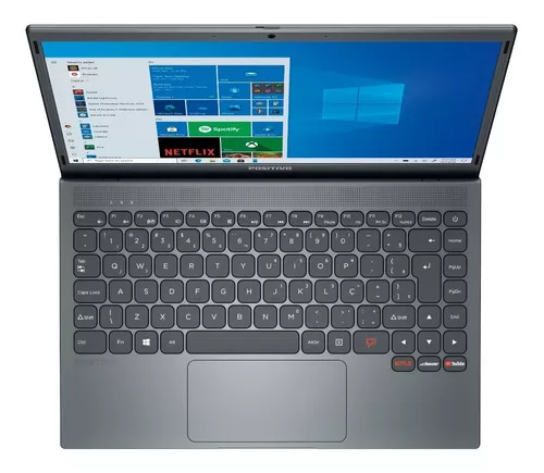 Notebook Motion Gray 14'' Q4128c 128g 4gb Ram W10 Positivo Cor Cinza