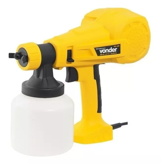 Pistola De Pulverização Elétrica Para Pintura Hvlp Vonder Pev 400 Do 800ml Cor Amarelo/preto 320w 127v