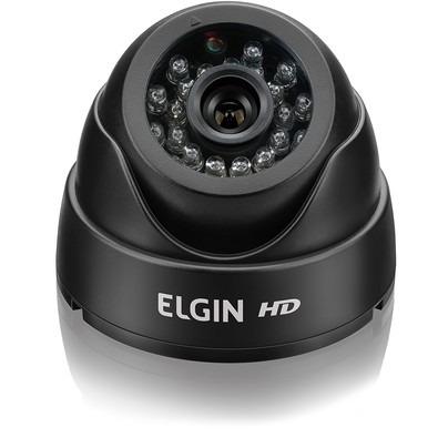 Câmera Dome Elgin AHD 720p 24 Leds IR 20m Lente 3.6 mm Preta