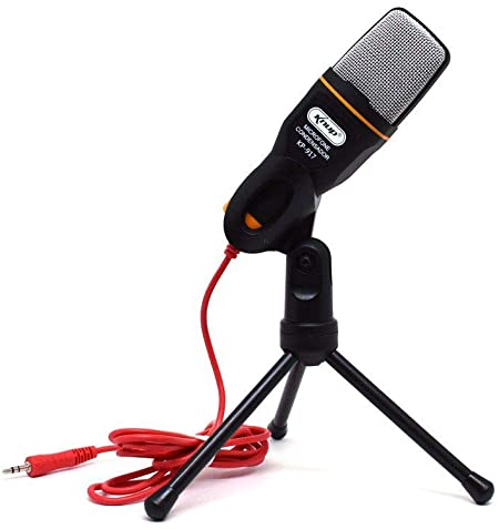 Microfone Condensador para PC com Tripé e Cabo P2 