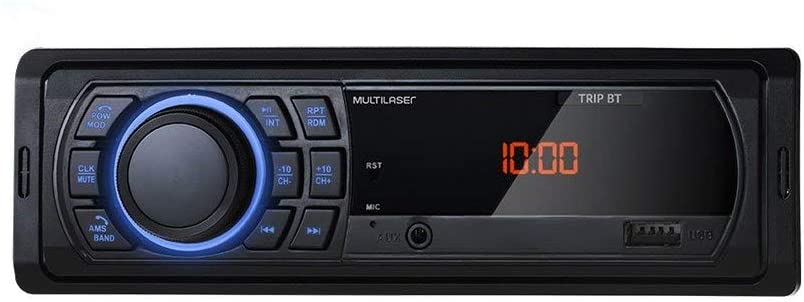 Som Automotivo Multilaser Trip BT MP3 4 x 25WRMS FM/USB/AUX - P3344, Preto e Azul