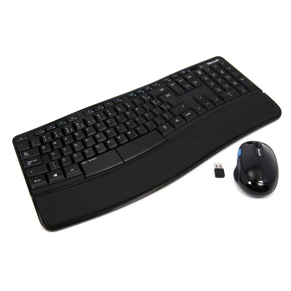 Teclado e Mouse Comfort sem Fio USB Preto Microsoft - L3V00005