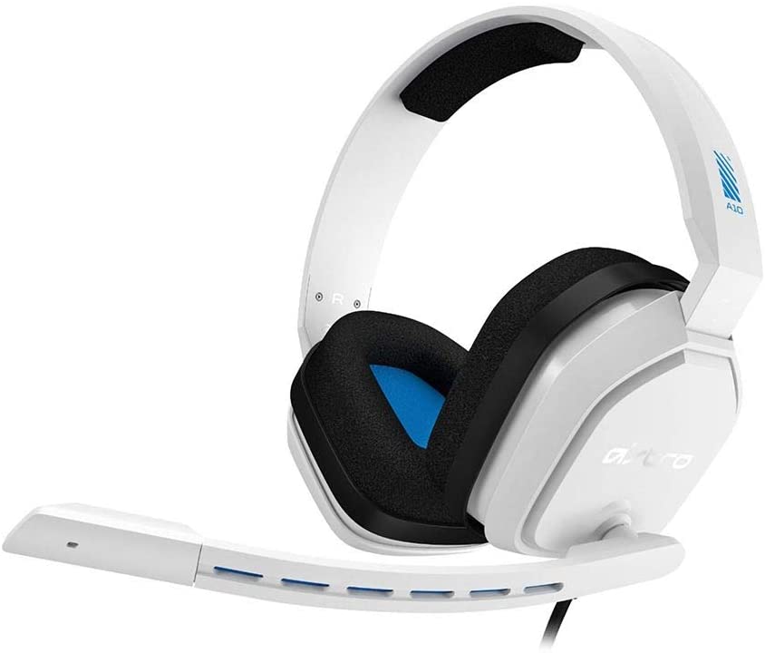 Headset ASTRO Gaming A10 para PlayStation, Xbox, PC, Mac - Branco/Azul