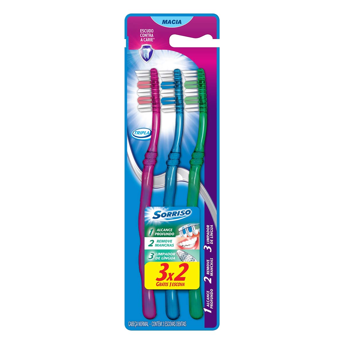 Escova Dental Sorriso Tripla 123