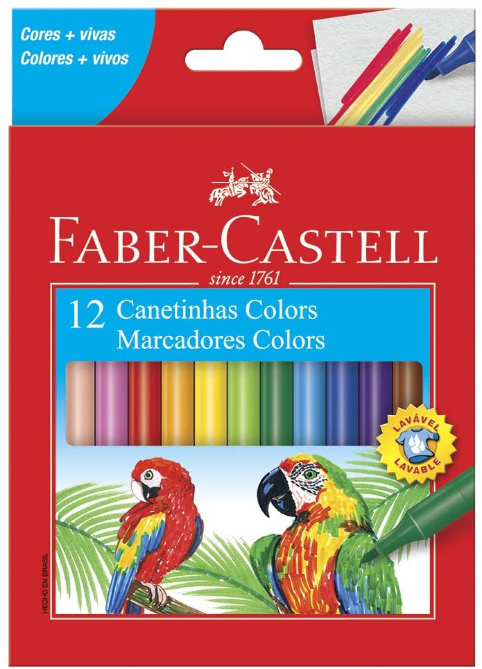 Canetinha Hidrográfica Faber-Castell 15.0112CZF 12 Cores