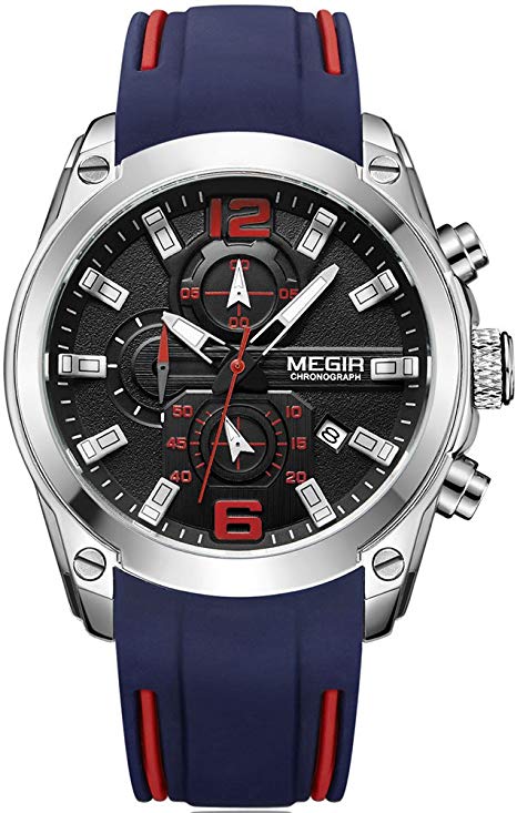 Relógio Masculino Megir Mens Racing ML 2052 G-BK-1