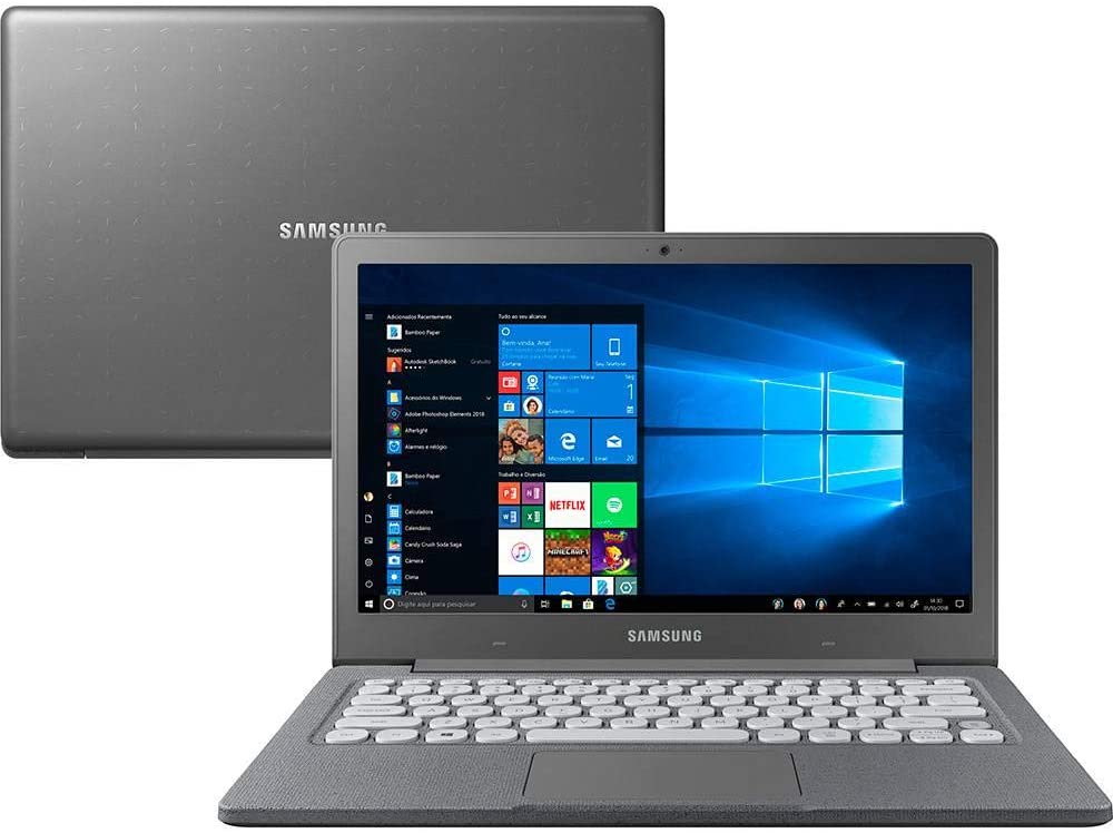 Notebook Samsung Flash F30 Intel Celeron , 4GB RAM, 64GB SSD , Tela Full HD 13.3", Windows 10 - Cinza