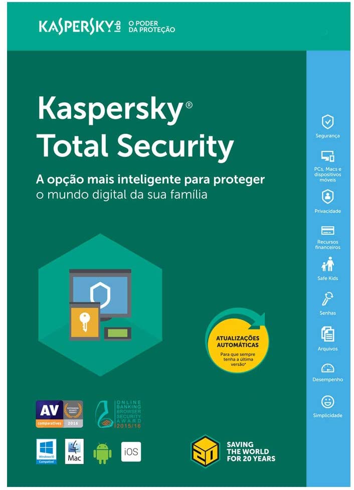 Kaspersky Total Security - Multidispositivos - 3 Dispositivos, 1 ano 