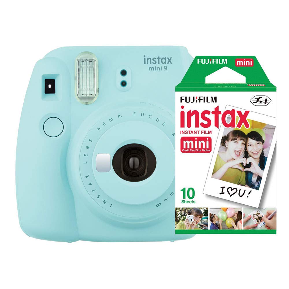 Kit Câmera Instantânea Instax Mini 9 Azul Acqua + Filme Instax Mini 10 fotos, Fujifilm