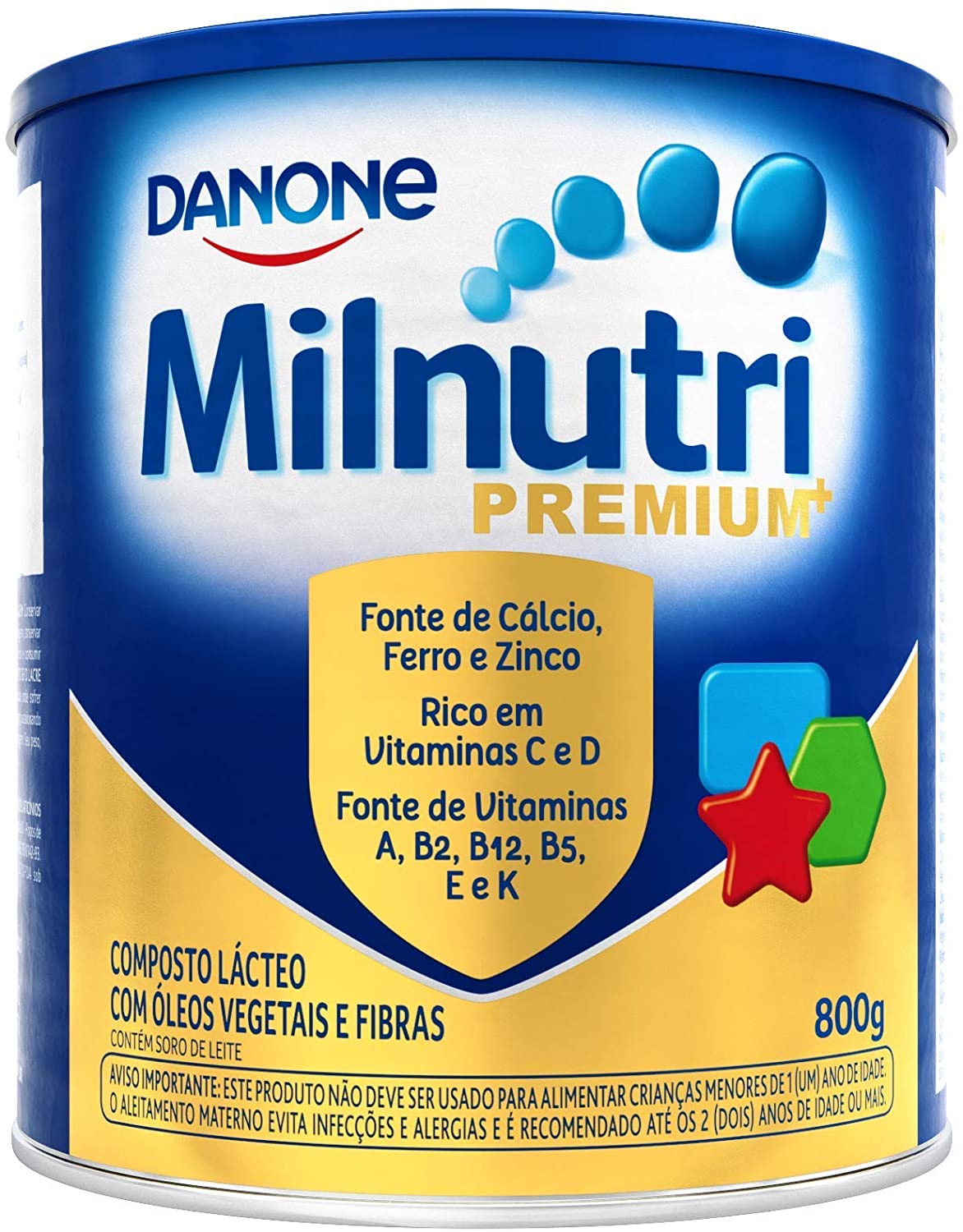 [5 Unidades] Composto Lácteo Milnutri Premium Danone Nutricia 800g