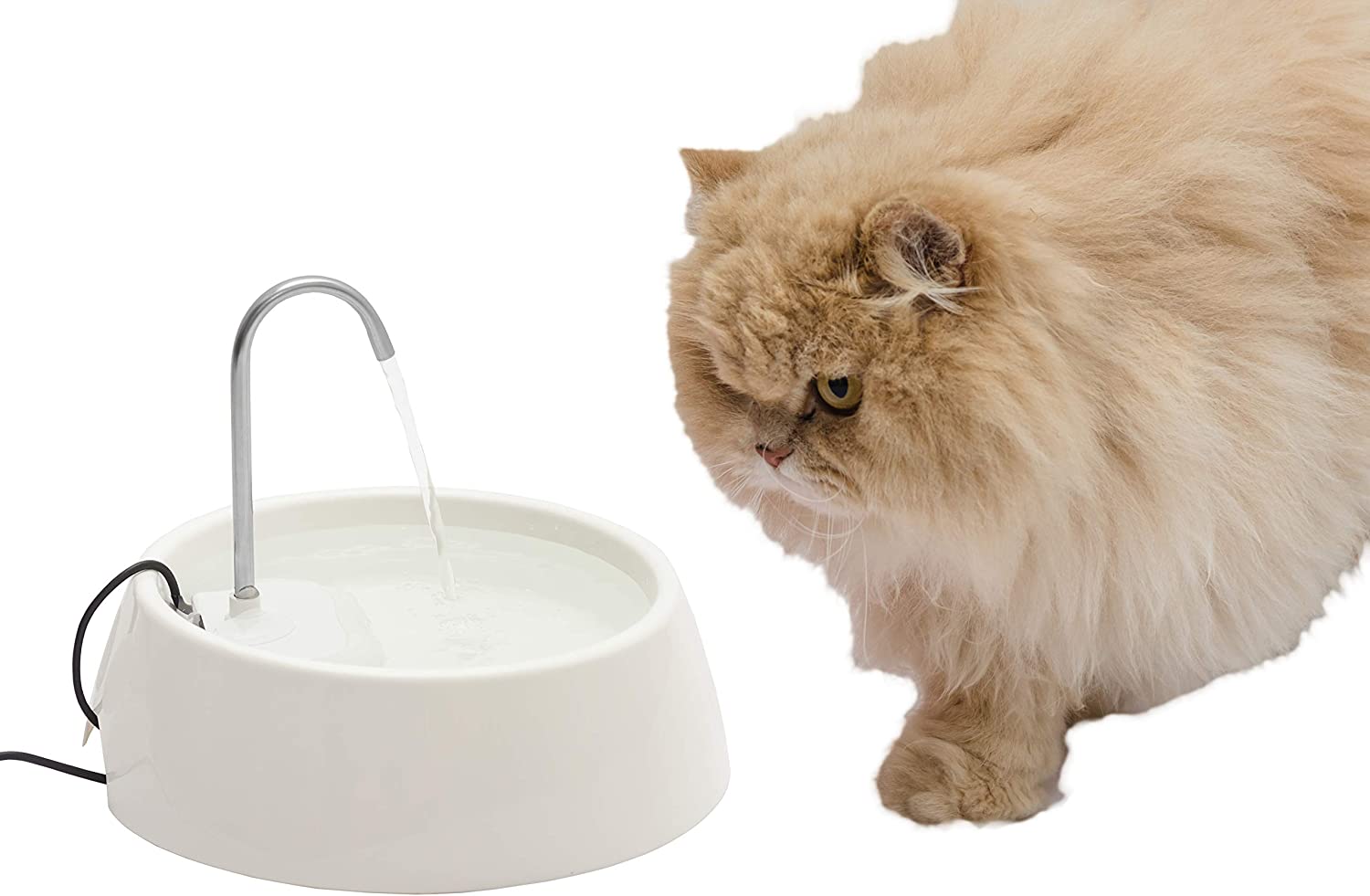 [Vermelho ou Branco] Fonte para Gatos Aqua Mini Bivolt Branca Amicus