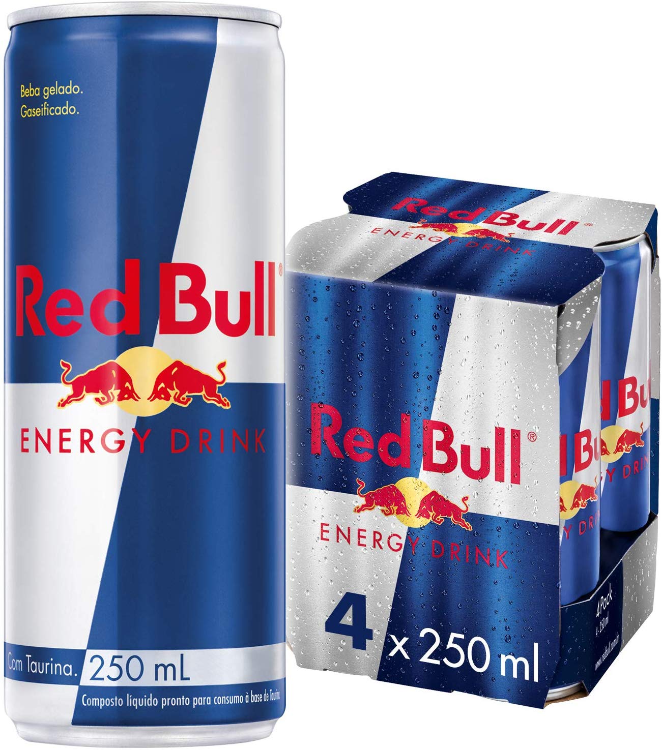  Energético Red Bull Pack com 4 Latas de 250ml 