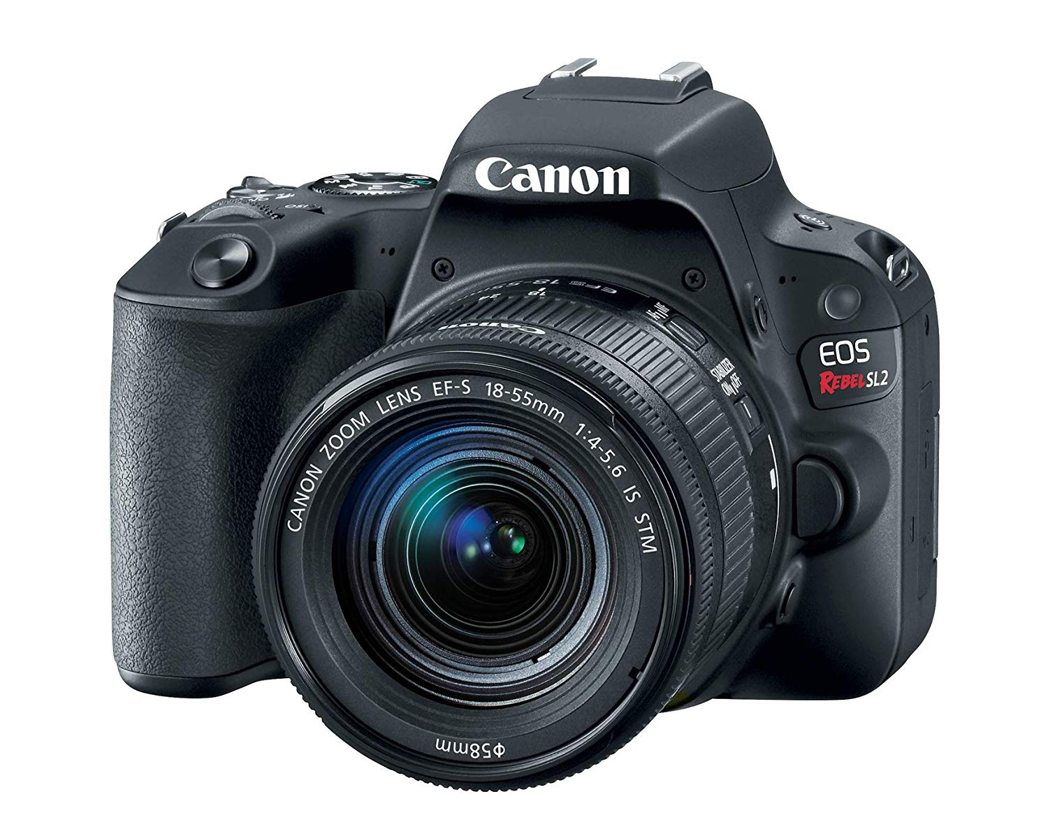 Câmera Digital EOS Rebel SL2 EF-S 18-55mm f/4-5.6 Canon Preto