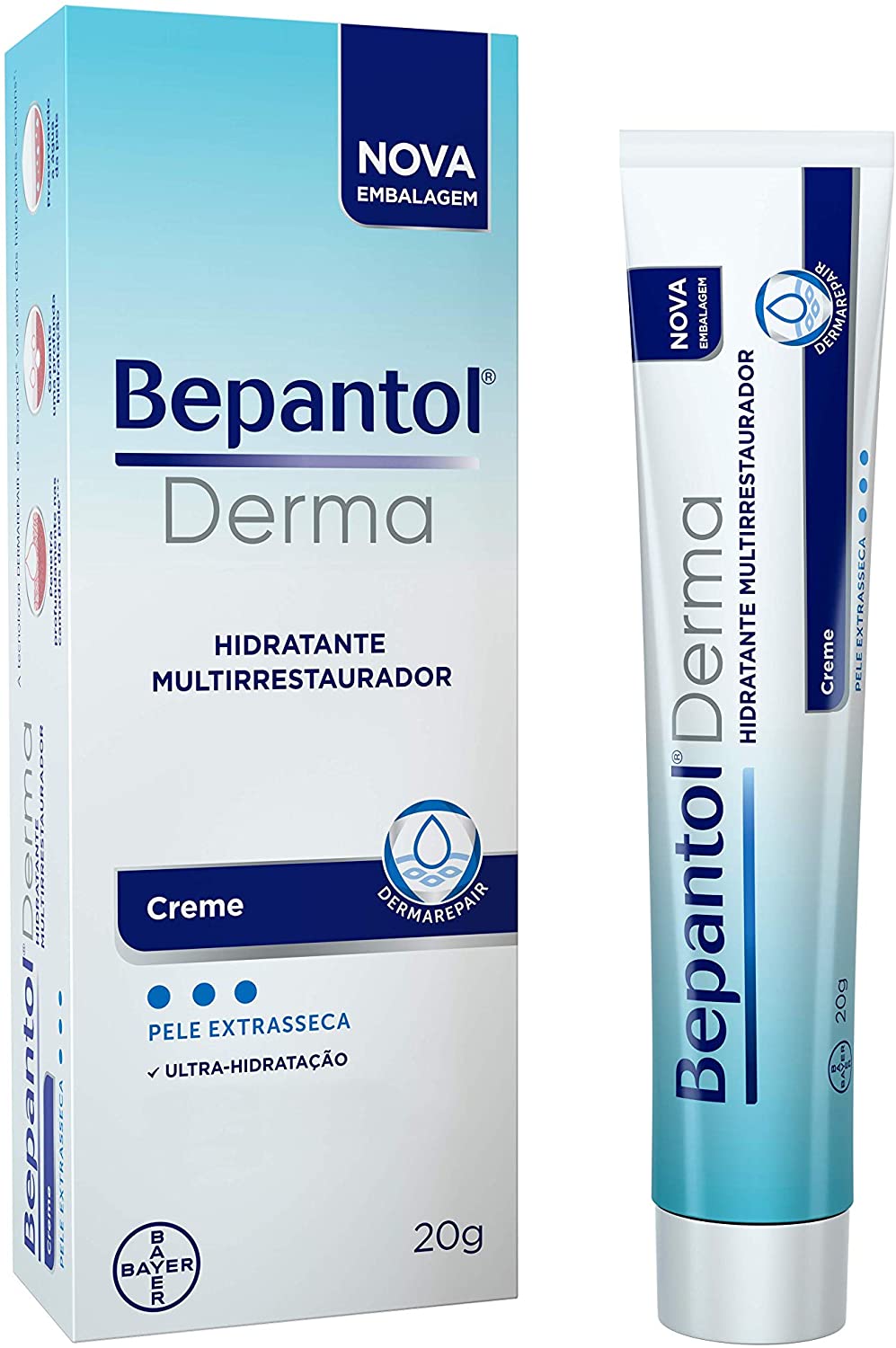 [Exclusivo Prime] Bepantol Derma Creme Hidratante para Pele Extrasseca 20g, Bepantol Derma