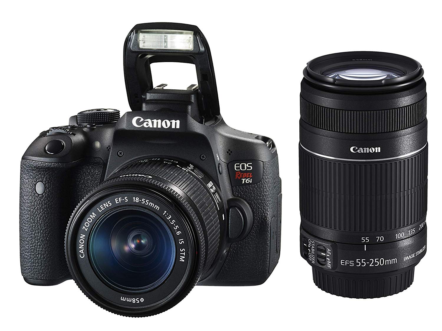 EOS Rebel, Canon, EOS Rebel T6i Premium Kit BR, Preta