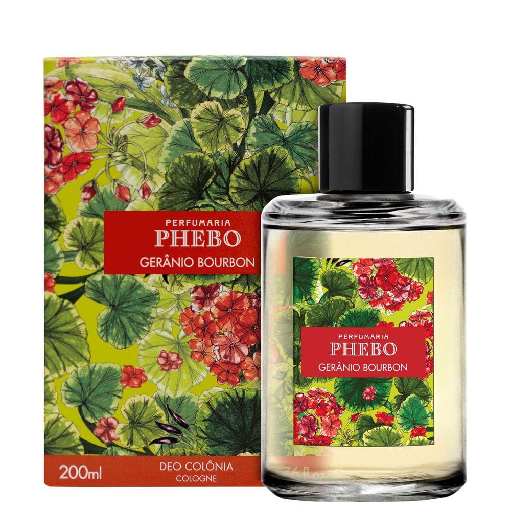 Perfume Phebo Gerânio Bourbon Unissex Eau de Cologne 200ml