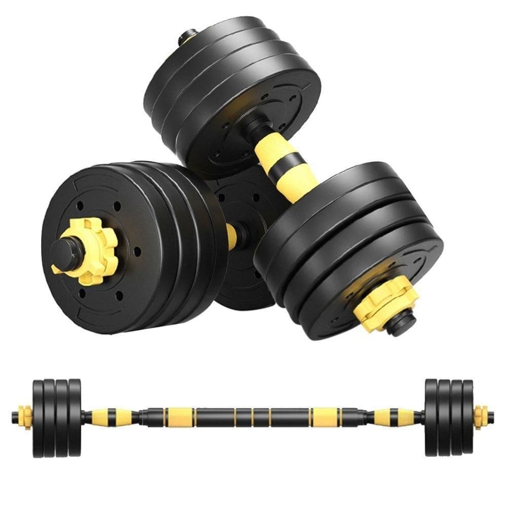 Kit Musculação 3 em 1 Bonafit - 20 KG (Amarelo/Preto)