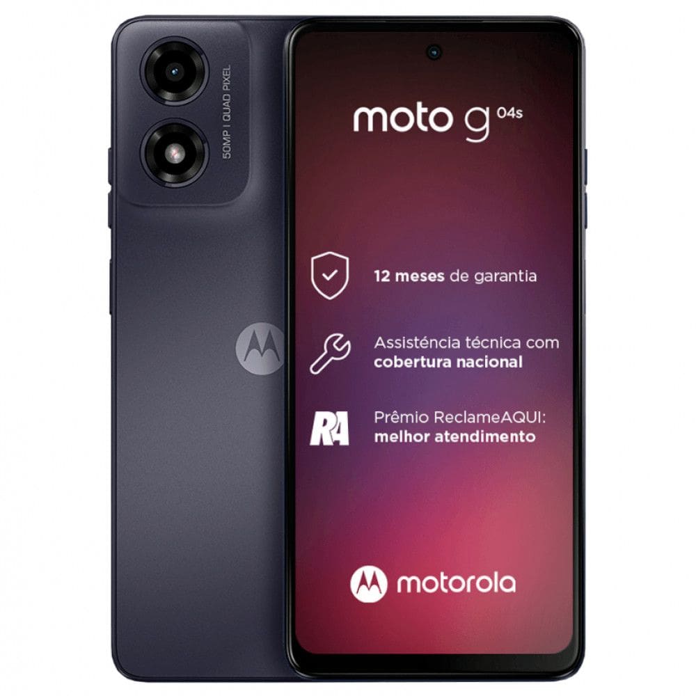 Smartphone Motorola Moto G04S, 128 GB, 4 GB RAM (Grafite)