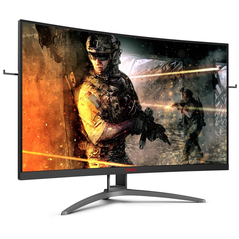 Monitor Gamer Curvo 31,5" AOC Agon AG323FCXE Tela Widescreen, Full HD,165Hz, 1ms e AMD FreeSync Premium - Preto