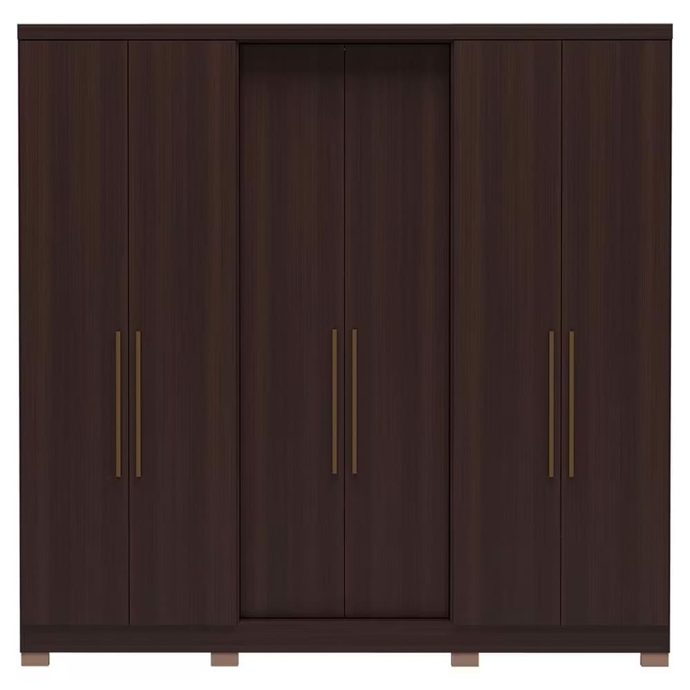 Guarda-Roupa Casal Bartira Napoli UP com 234,5cm de Largura 6 Portas 4 Gavetas e 4 Prateleiras