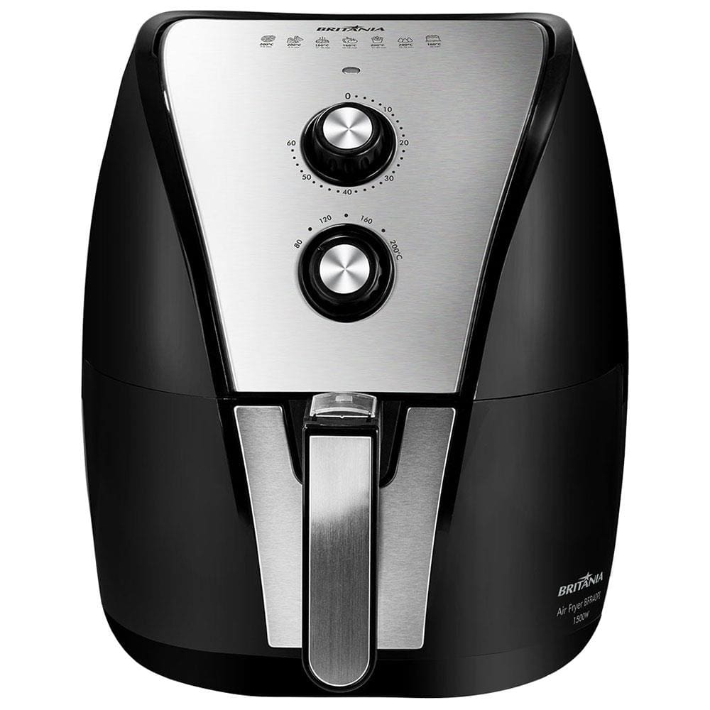 Fritadeira Elétrica Sem Óleo Air Fryer Britânia BFR40PI 4,3L – Preta/Inox