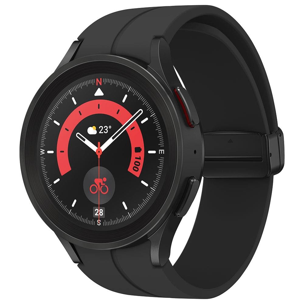Smartwatch Samsung Galaxy Watch5 Pro BT 45 mm Preto Tela Super AMOLED de 1.4\" Bluetooth Wi-Fi GPS NFC e Sensor de Frequ