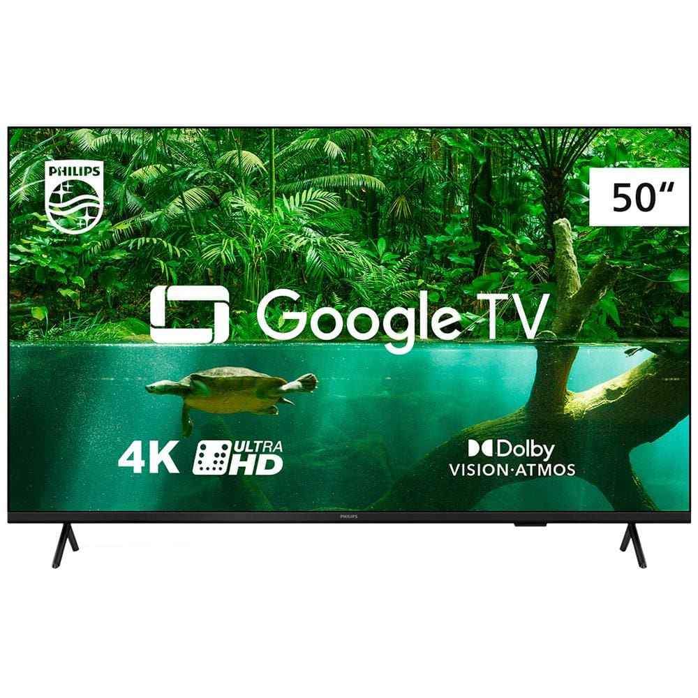 Smart TV Philips 50" UHD 4K LED Google TV - 50PUG7408/78