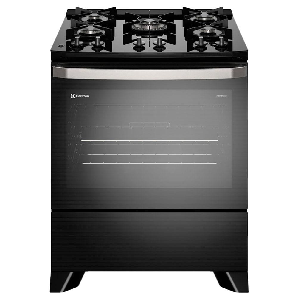 Fogão Electrolux 5 bocas Experience FE5GP com Mesa de Vidro PerfectCook VaporBake