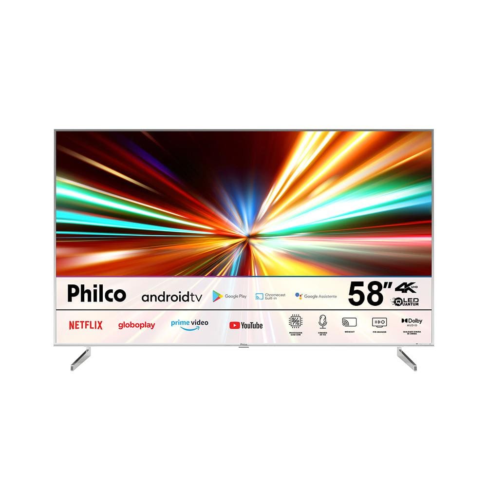 Smart TV Philco 58” 4K LED Dolby Audio - PTV58GAGSKSBL