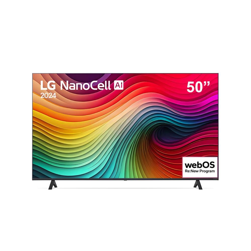 Smart TV 50" LG 4K NanoCell 50NANO80T com processador A5 AI, Hub de Esportes, Alexa, Chromecast integrado, webOS 24 e Controle Smart Magic