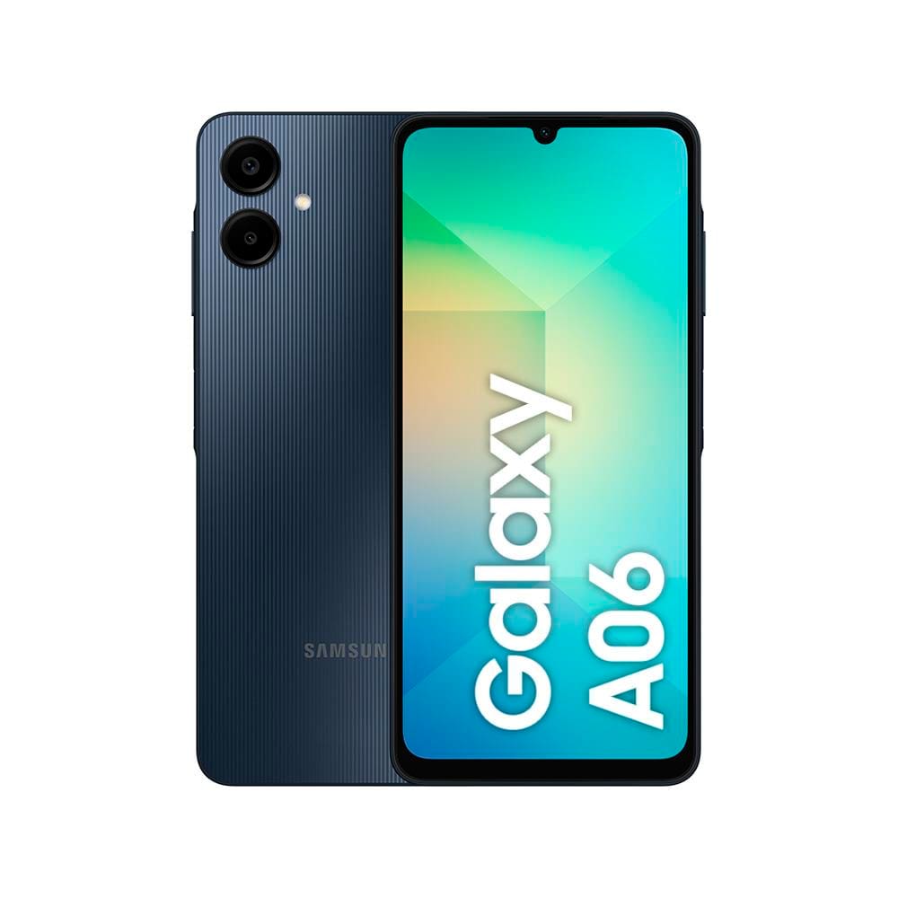 Smartphone Samsung Galaxy A06 Azul Escuro 4G 128GB 4GB RAM Tela 6,7" Processador Octa-Core, Câmera Traseira de 50MP e Selfie de 8MP