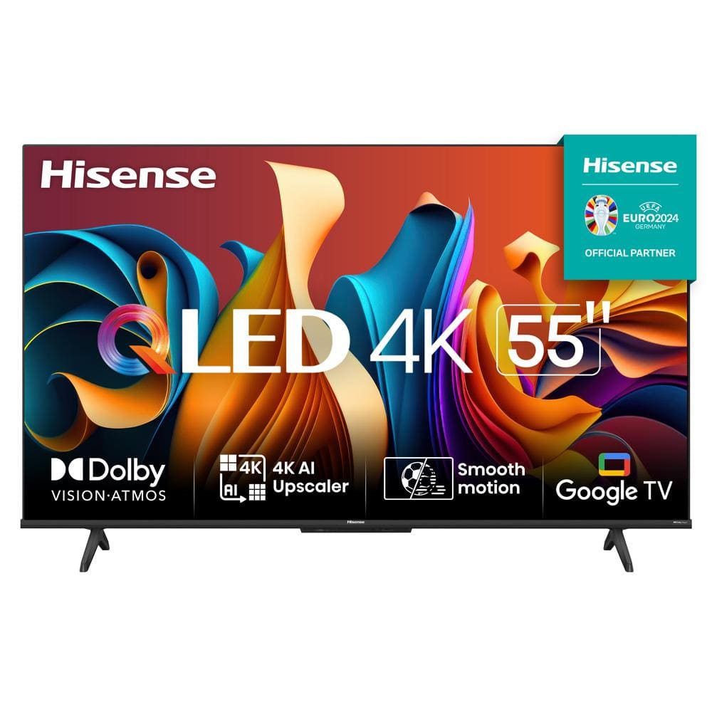 Smart TV 55" Hisense Ultra HD 4K QLED, Google TV com HDR10+, Dolby Atmos, Modo Esporte, Modo Jogo e Compatível com Alexa - 55A51HSV