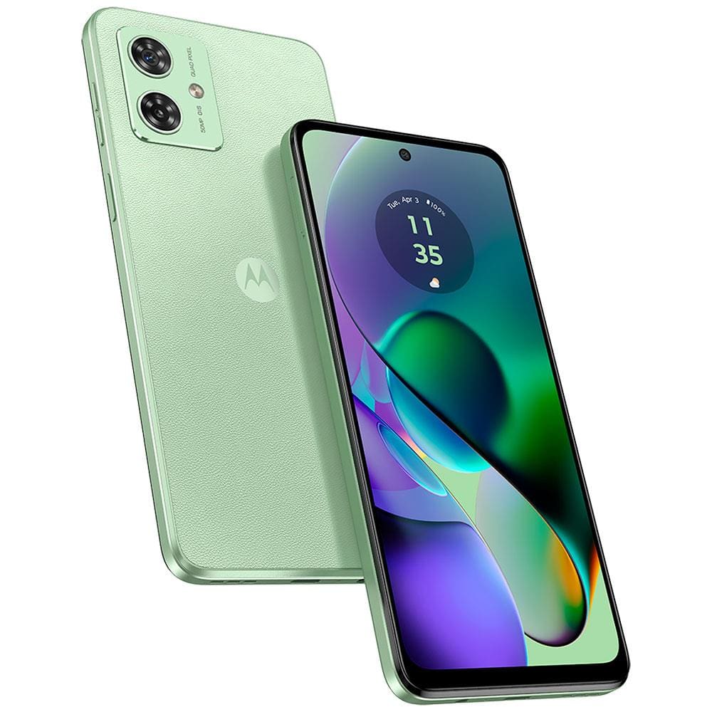 Smartphone Motorola Moto G54 5G Verde Vegan Leath 256GB, 8GB de RAM Boost, Tela de 6.5", Câmera Dupla, Android 13 e Processador Octa-Core