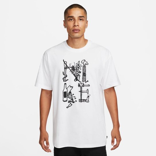 Camiseta Nike SB Objects Masculina - Branco