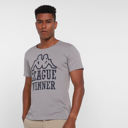 Camiseta Kappa League Winner Masculina - Cinza