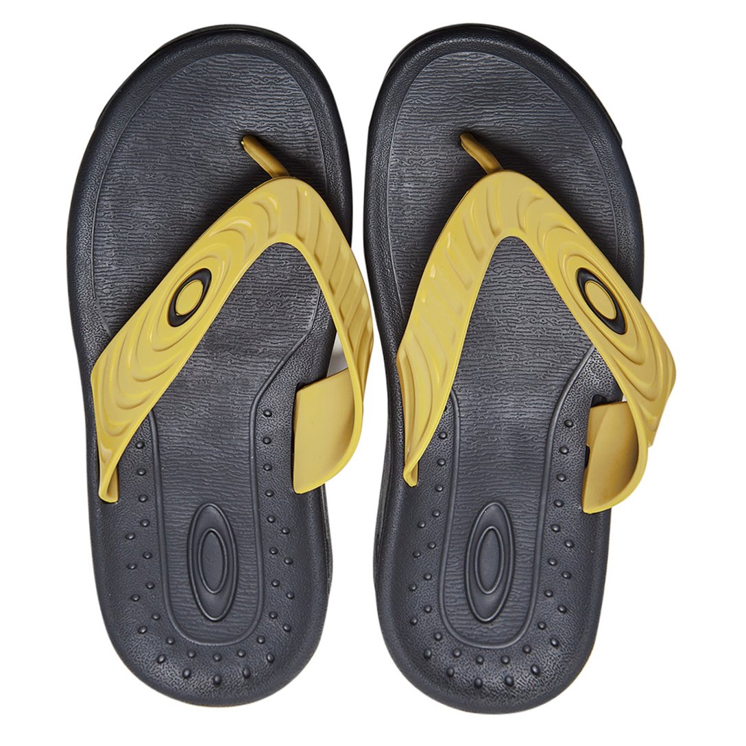 Chinelo Oakley Crowd Masculino - Preto+Amarelo