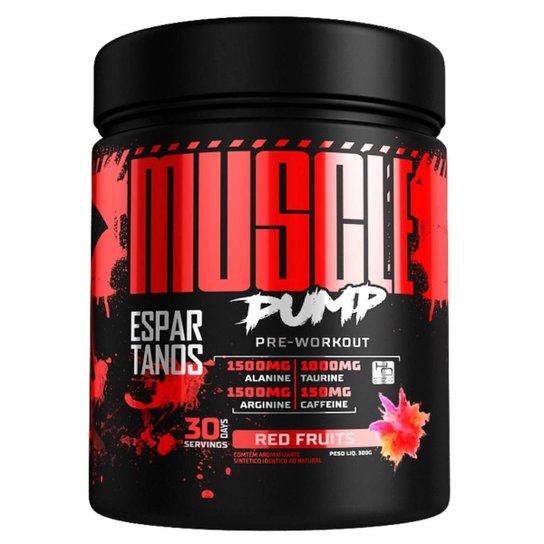 Pré Treino Muscle Pump Pre Workout 300g Espartanos