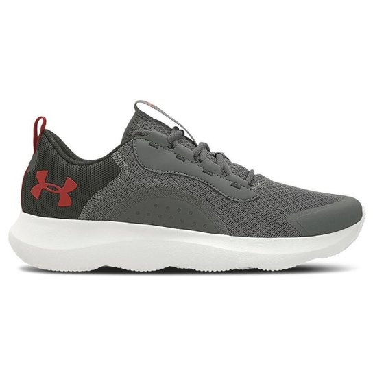 Tênis de Corrida Masculino Under Armour Charged Victory - Cinza+Vermelho