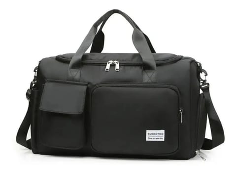 Mala De Viagem Bolsa De Mão E Transversal Feminina Masculina Cor Preto