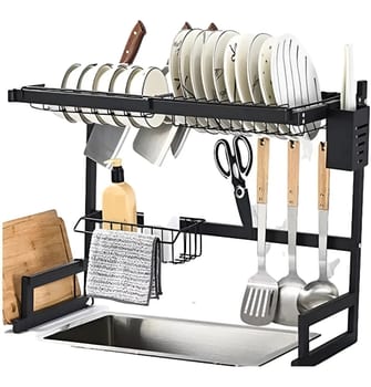 Mapaseg escorredor de louça suspenso 65cm cor preto