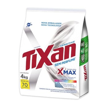 Ypê Lava Roupas em Pó Tixan Sensitive Sachê 4Kg