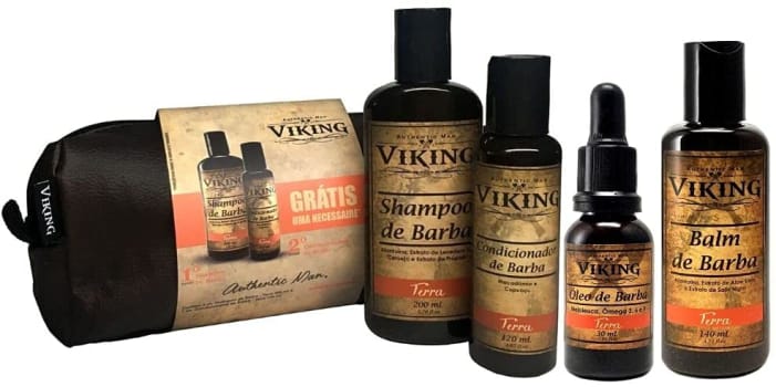  Kit de Barba Necessaire, Shampoo, Condicionador, Balm e Óleo 