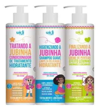 Kit Jubinha Infantil Shampoo Condicionador E Creme - Widi Care