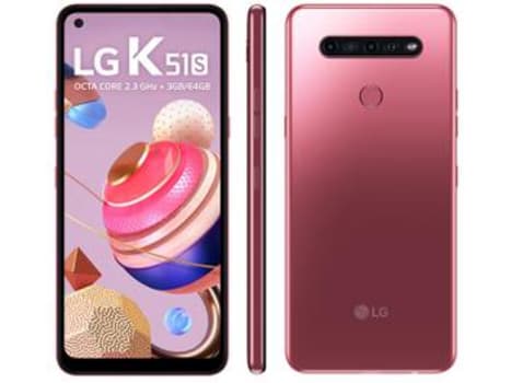 Smartphone LG K51S 64GB Vermelho 4G Octa-Core - 3GB RAM 6,55” Câm. Quádrupla + Selfie 13MP