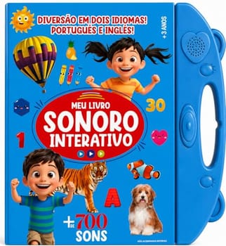 Meu Livro Sonoro Interativo - Português e Inglês - Azul