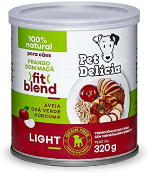 2 Unidades - Petisco Pet Delícia Frango com Maçã Fit Natural Light 320g