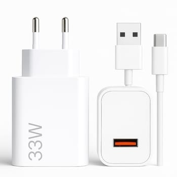 Carregador Turbo Tipo C 33W Com Carregamento Rápido Com Cabo Tipo C Compatível Com Todos Os Dispositivos USB-C, Compativel Com IPhone 15/16
